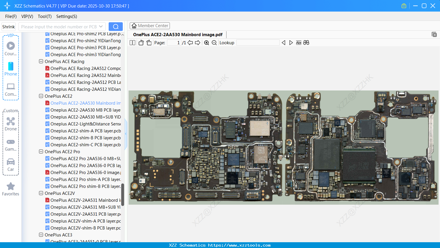 OnePlus ACE2-2AA530 Mainbord Image
